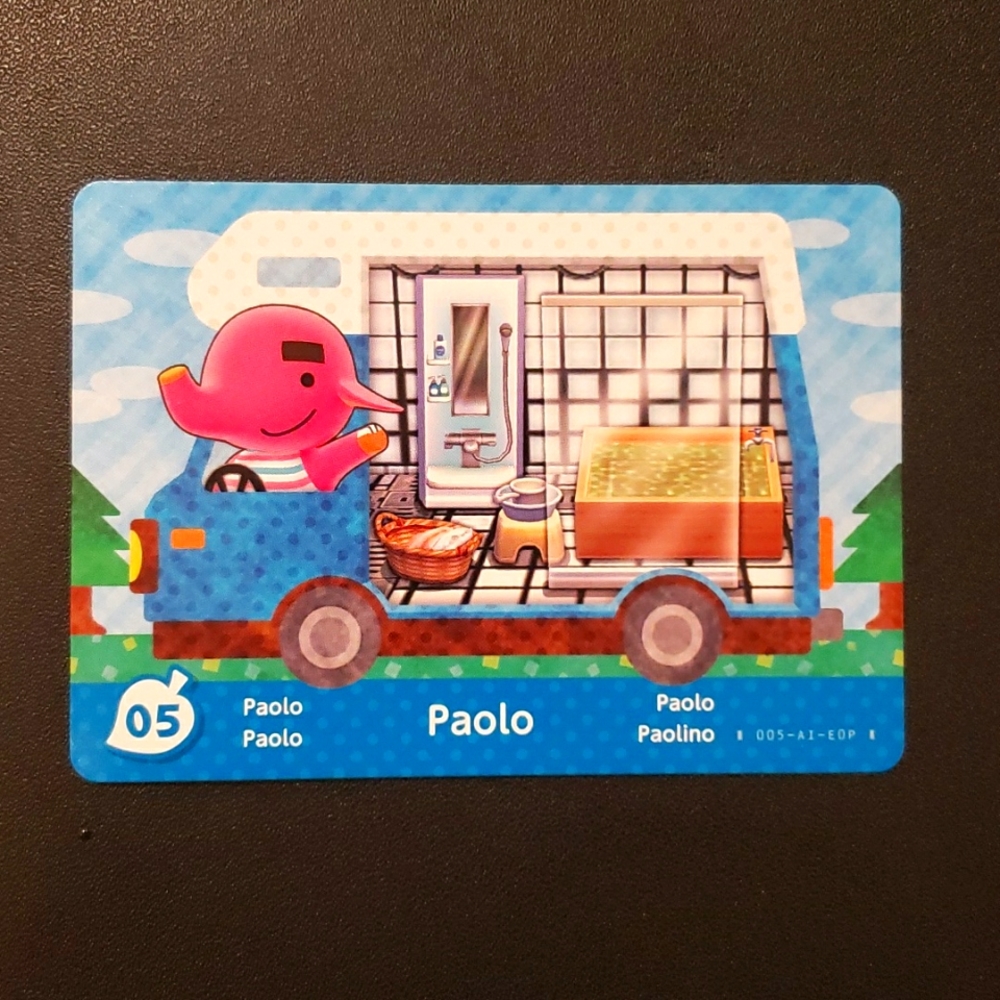 Paolo 05 animal crossing welcome amiibo RV card
